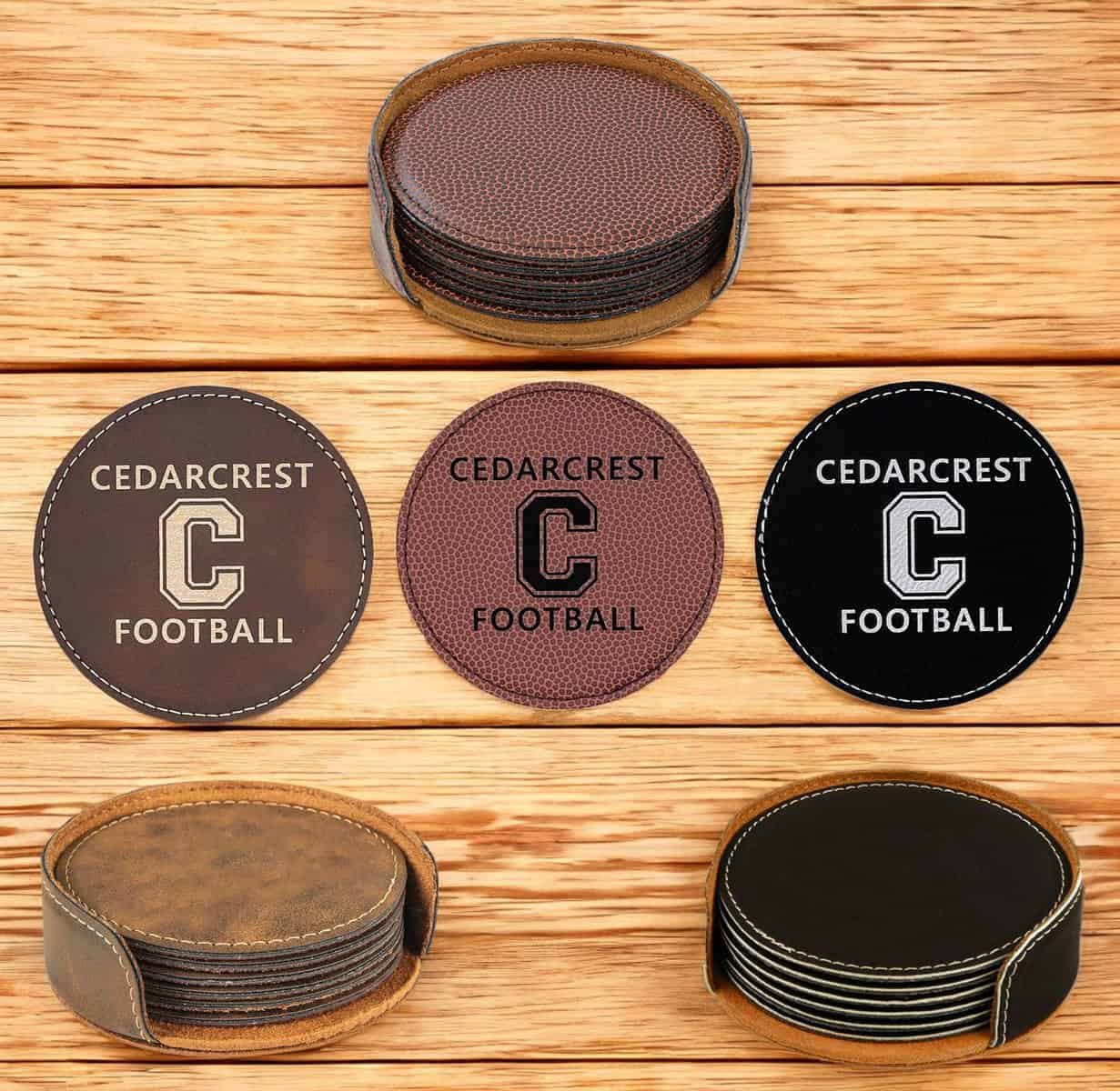 CHS Football Leatherette Coasters
