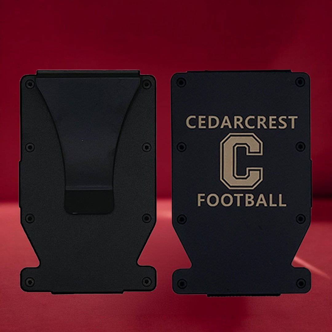 CHS Football Notch Aluminum RFID Blocking Wallet_front_back
