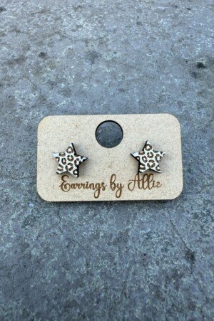 Star Print Studs