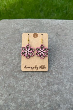 Small Layered Flower Dangly