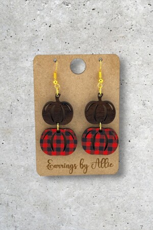 Double Plaid Pumpkin Dangly