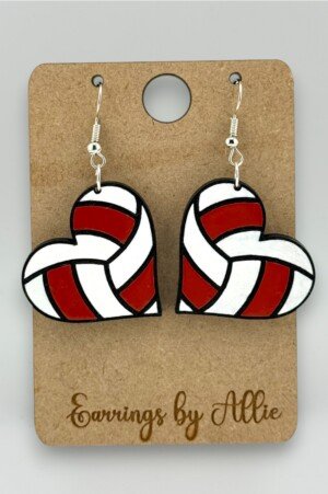 Heart Volleyball Dangly