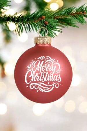 Laser Engraved Glass Ornaments - Pink Satin