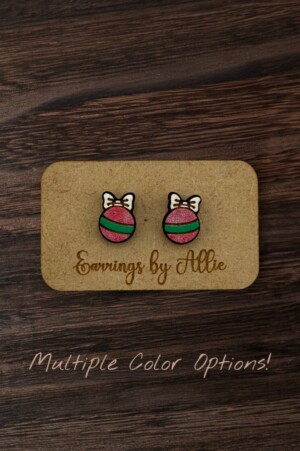 Ornament Bow Bulb Stud