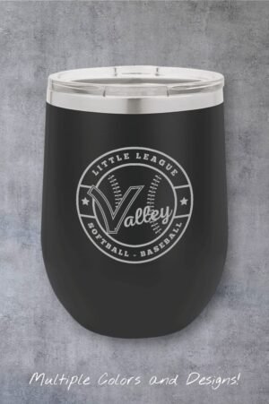 Valley Little League 12 oz. Vacuum Insulated Stemless Wine Tumbler with Lid