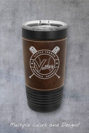 Valley Little League 20 oz. Tumbler with Leatherette Grip and Slider Lid