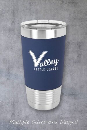 Valley Little League 20 oz. Tumbler with Silicone Grip and Clear Lid