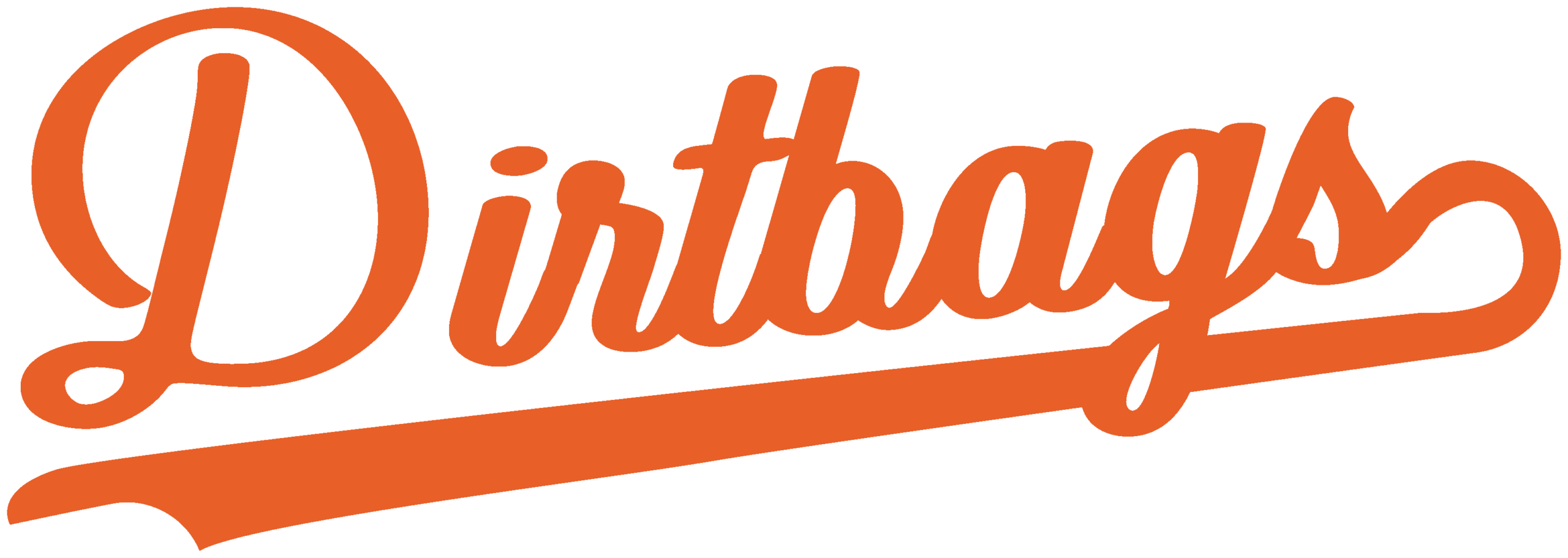 Script Orange White Outline