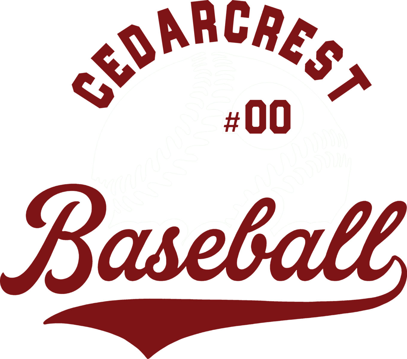 Drink Print Baseball 1 Crimson
