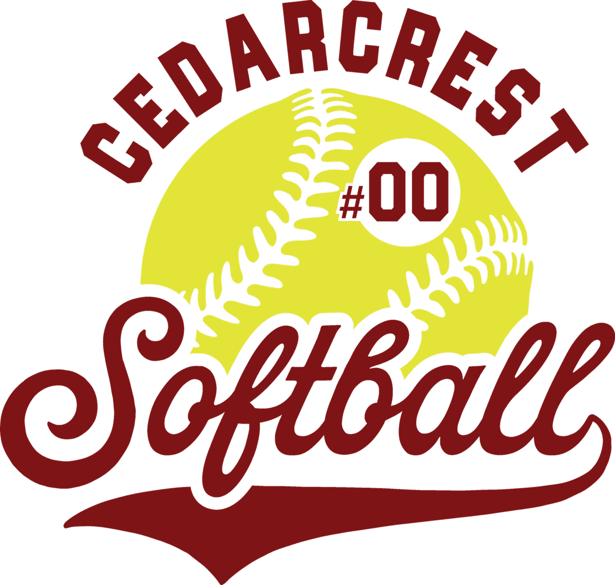 Drink Print Softball 1 Crimson