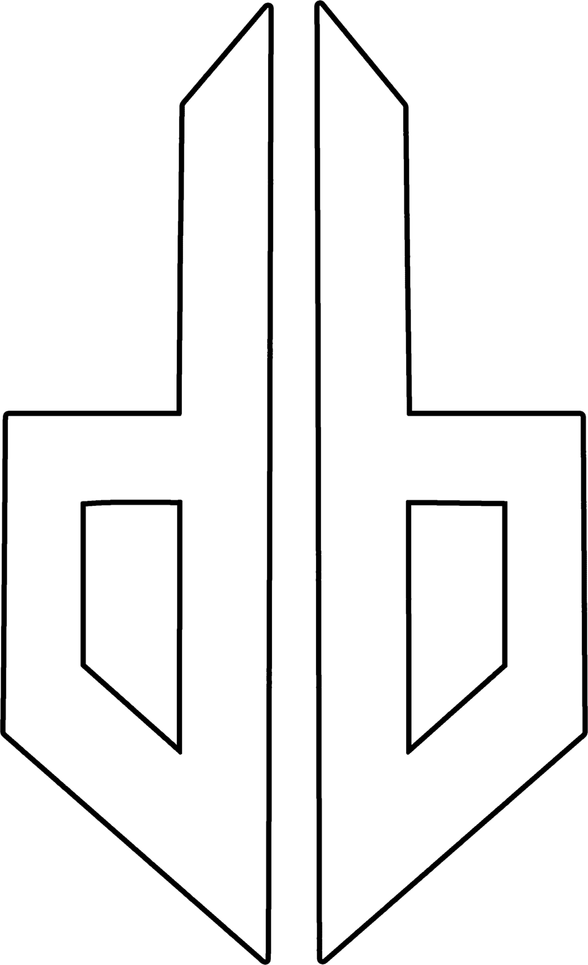Print Logo White Black