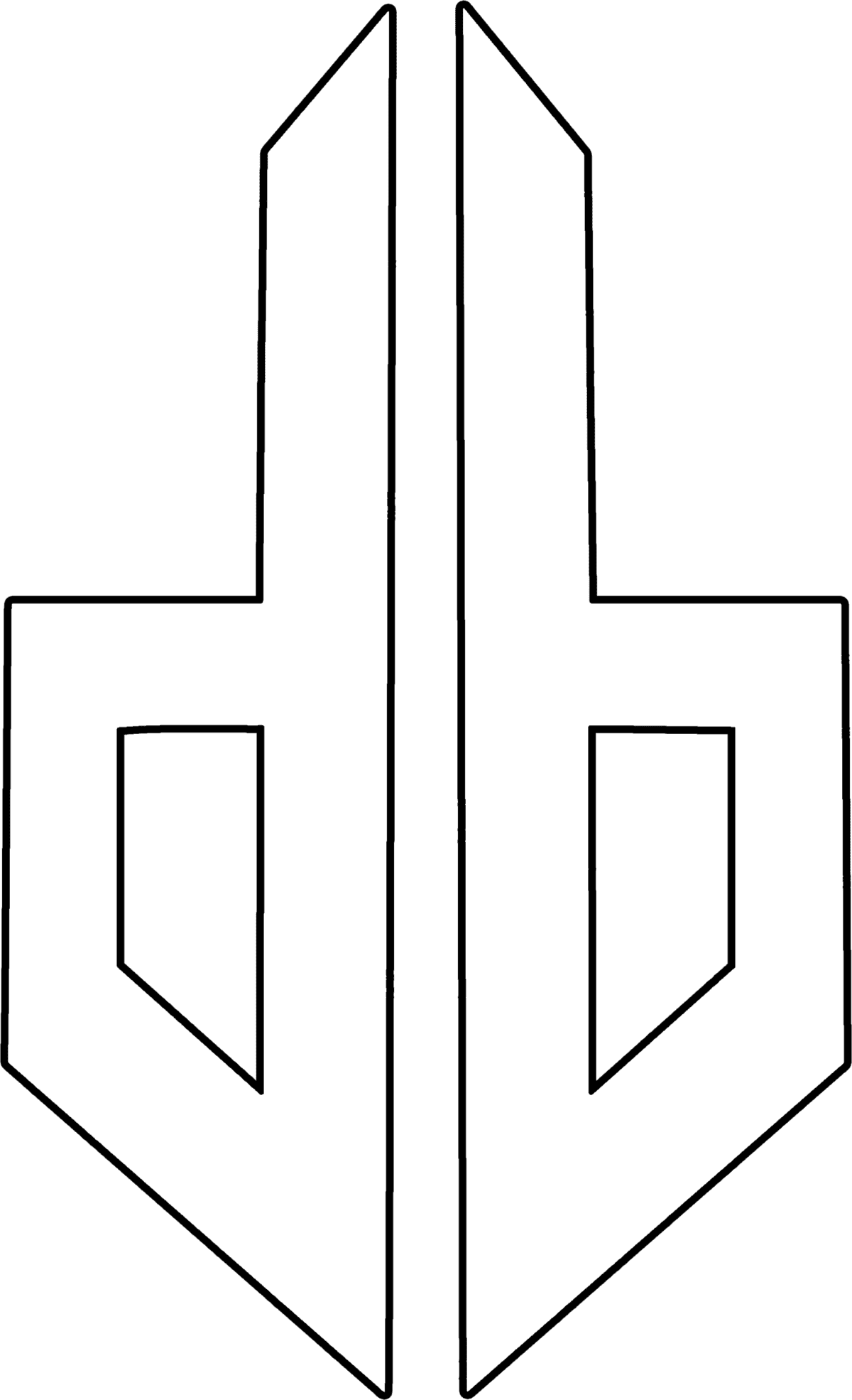 Print Logo White Black