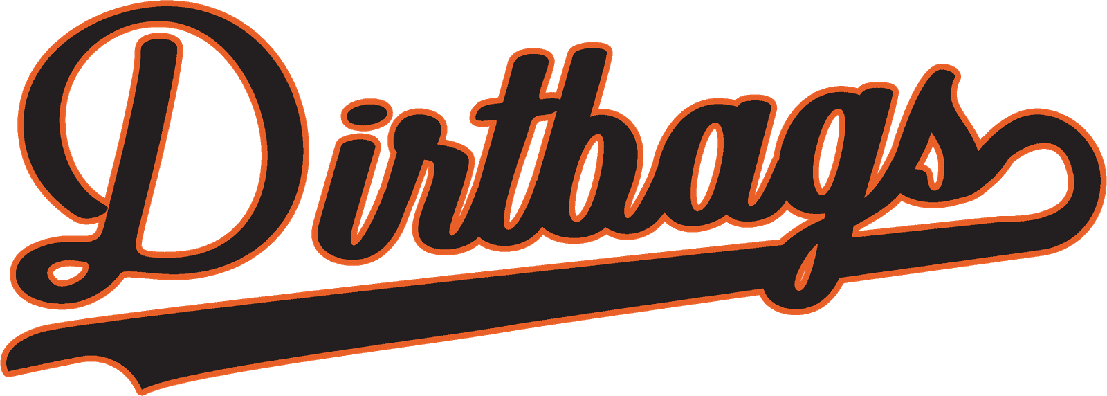 Drink Print Script Black Orange