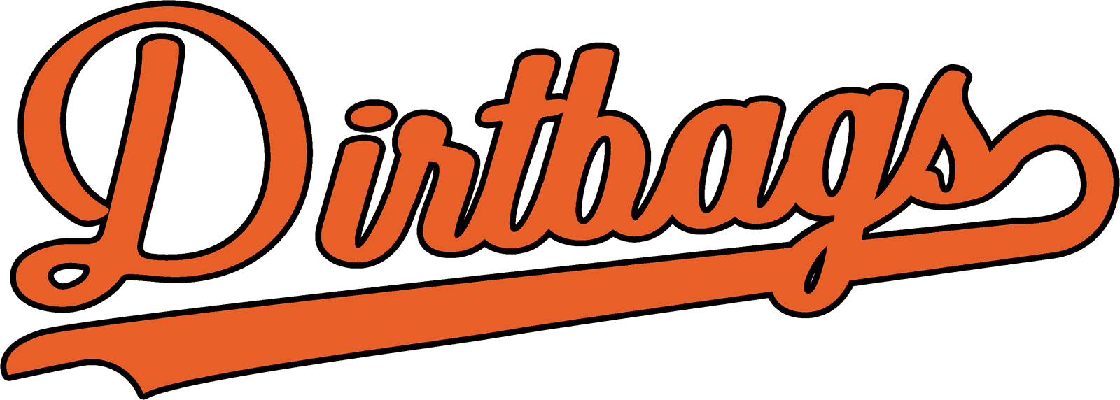 Drink Print Script Orange Black