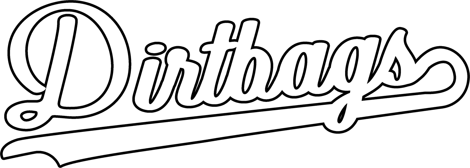 Drink Print Script White Black