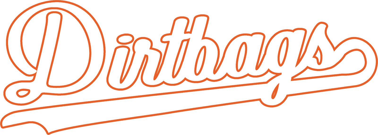 Drink Print Script White Orange