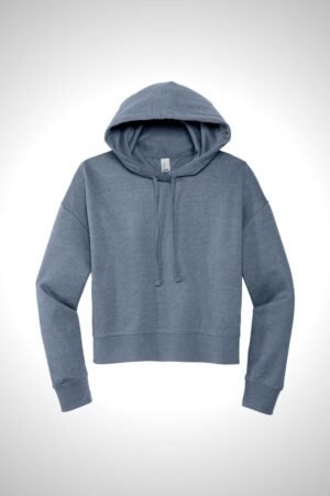 Custom Apparel District® Women’s Modest Crop V.I.T.™ Fleece Hoodie