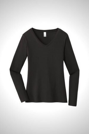 Custom Apparel District® Women’s Very Important Tee® Long Sleeve V-Neck
