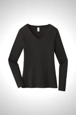 Custom Apparel District® Women’s Very Important Tee® Long Sleeve V-Neck
