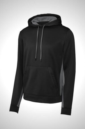 Custom Apparel Sport-Tek® Sport-Wick® Fleece Colorblock Hooded Pullover