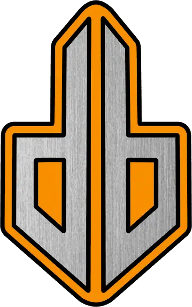 Logo Acrylic Stainless Black Orange
