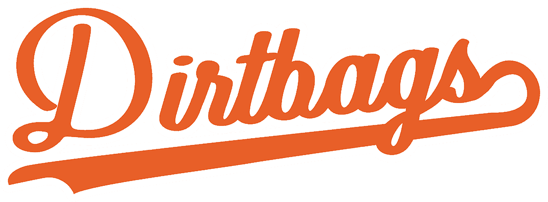 Script Print Orange White