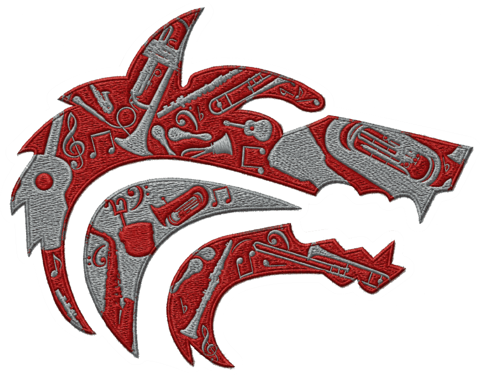 Band Wolf Color Print Emb