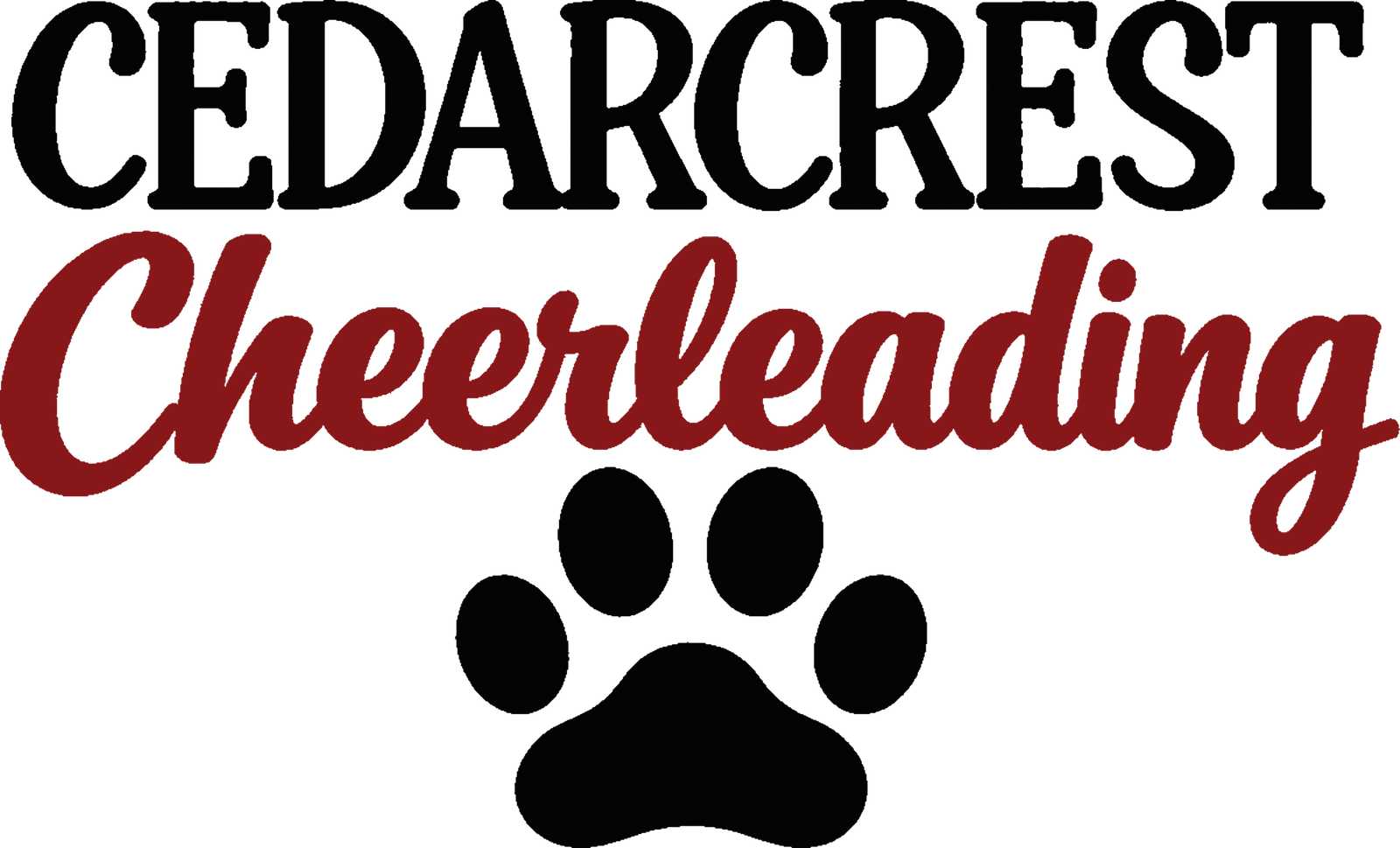 Print CHS Cheer Paw Black