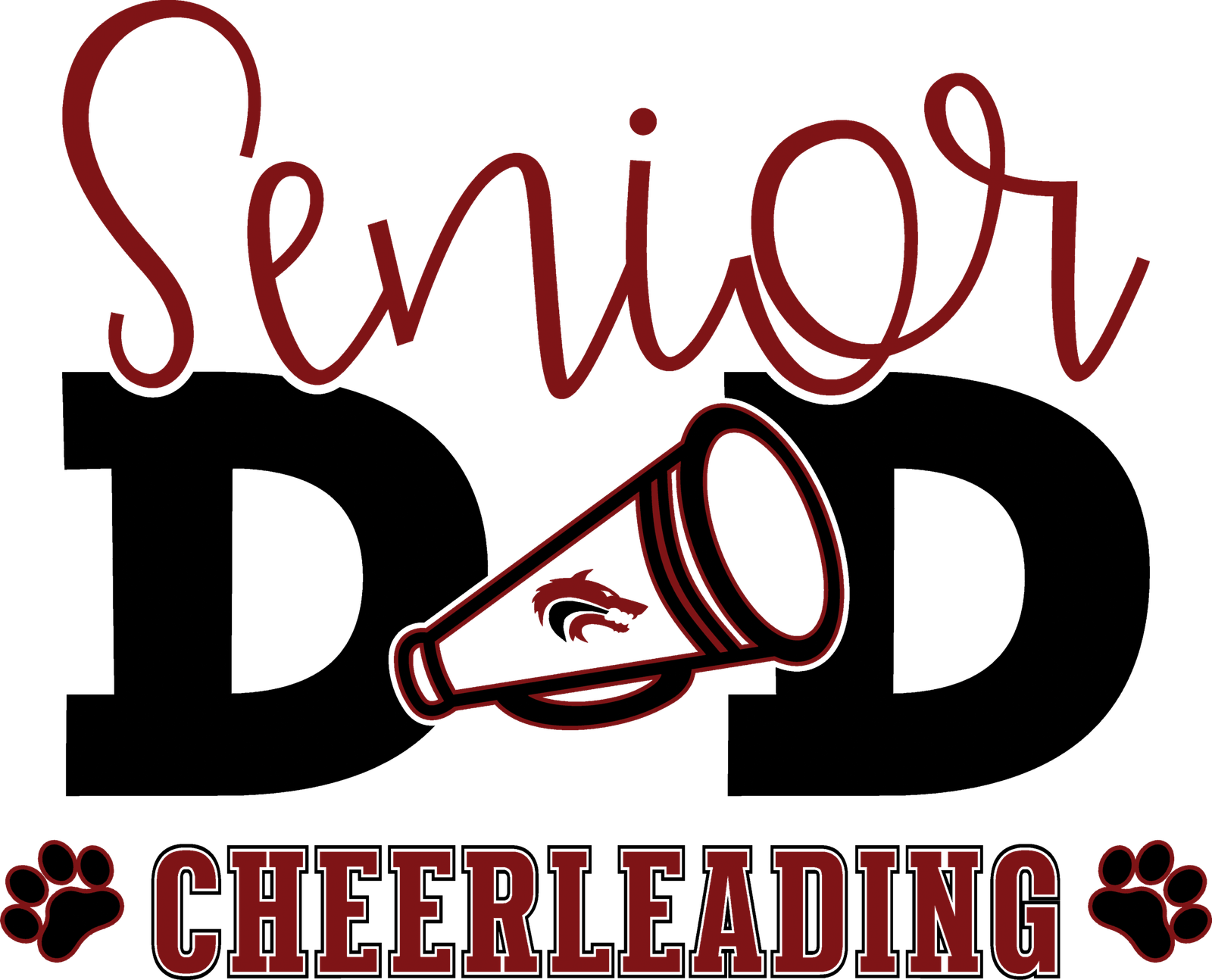 Print Senior Dad Black