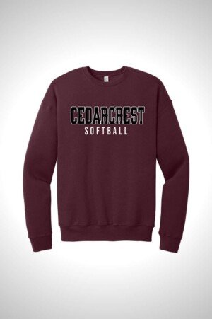 Cedarcrest Baseball and Softball Unisex Sponge Fleece Drop Shoulder Sweatshirt