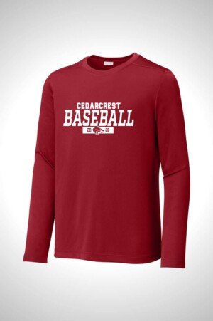 Cedarcrest Baseball and Softball Sport-Tek® Youth Posi-UV® Pro Long Sleeve Tee