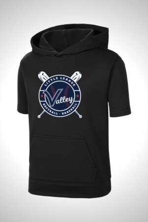 Valley Little League Sport-Tek® Sport-Tek® Youth Sport-Wick® Fleece Short Sleeve Hooded Pullover