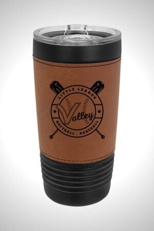 Valley Little League 20 oz. Leather Tumbler with Slider Lid