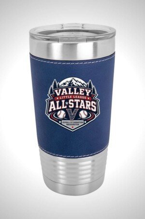 Valley Little League All-Stars 20 oz. Leather Tumbler with Slider Lid