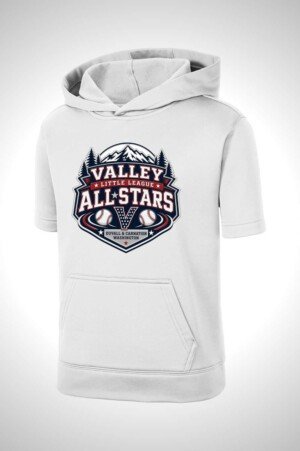 Valley Little League All-Stars Sport-Tek Sport-Tek Youth Sport-Wick Fleece Short Sleeve Hooded Pullover