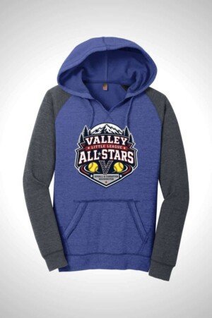 Valley Little League All-Stars Women’s Lightweight Fleece Raglan Hoodie