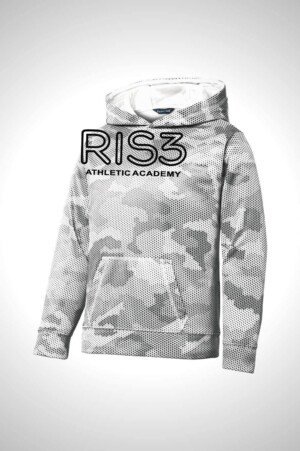 Ris3 Sport-Tek® Youth Sport-Wick® CamoHex Fleece Hooded Pullover
