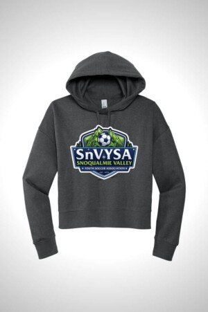 Snoqualmie Valley Youth Soccer Association District Women’s Modest Crop V.I.T. Fleece Hoodie