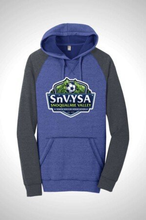 Snoqualmie Valley Youth Soccer Association District Lightweight Fleece Raglan Hoodie