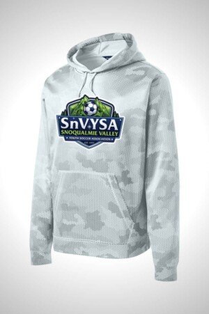 Snoqualmie Valley Youth Soccer Association Sport-Tek Sport-Wick CamoHex Fleece Hooded Pullover
