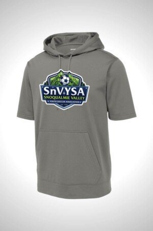 Snoqualmie Valley Youth Soccer Association Sport-Tek Sport-Wick Fleece Short Sleeve Hooded Pullover