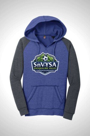 Snoqualmie Valley Youth Soccer Association Women’s Lightweight Fleece Raglan Hoodie