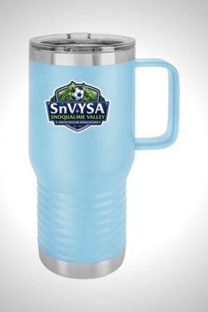 Snoqualmie Valley Youth Soccer Association 20 oz. Travel Mug with Slider Lid