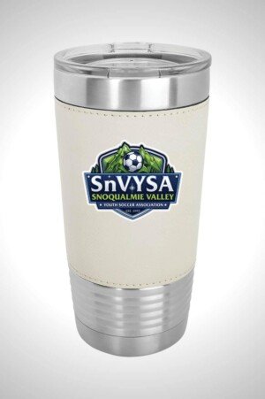 Snoqualmie Valley Youth Soccer Association 20 oz. Leather Tumbler with Slider Lid