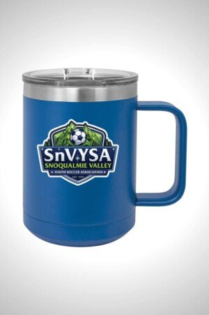 Snoqualmie Valley Youth Soccer Association 15 oz. Mug with Slider Lid