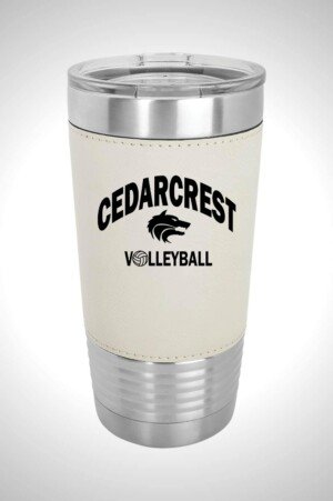 CHS Volleyball 20 oz. Leather Tumbler with Slider Lid