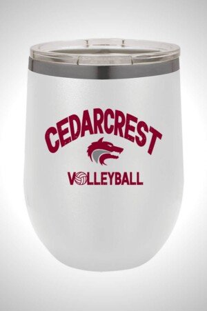 CHS Volleyball 12 oz. Stemless Wine Tumbler with Lid