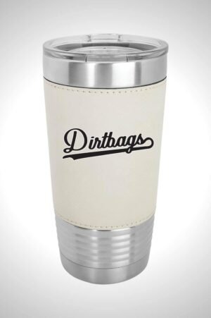 Dirtbags 20 oz. Leather Tumbler with Slider Lid