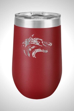 Cedarcrest Band & Guard 16 oz. Stemless Wine Tumbler with Lid