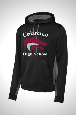 Cedarcrest Sport-Tek Sport-Wick Fleece Colorblock Hooded Pullover